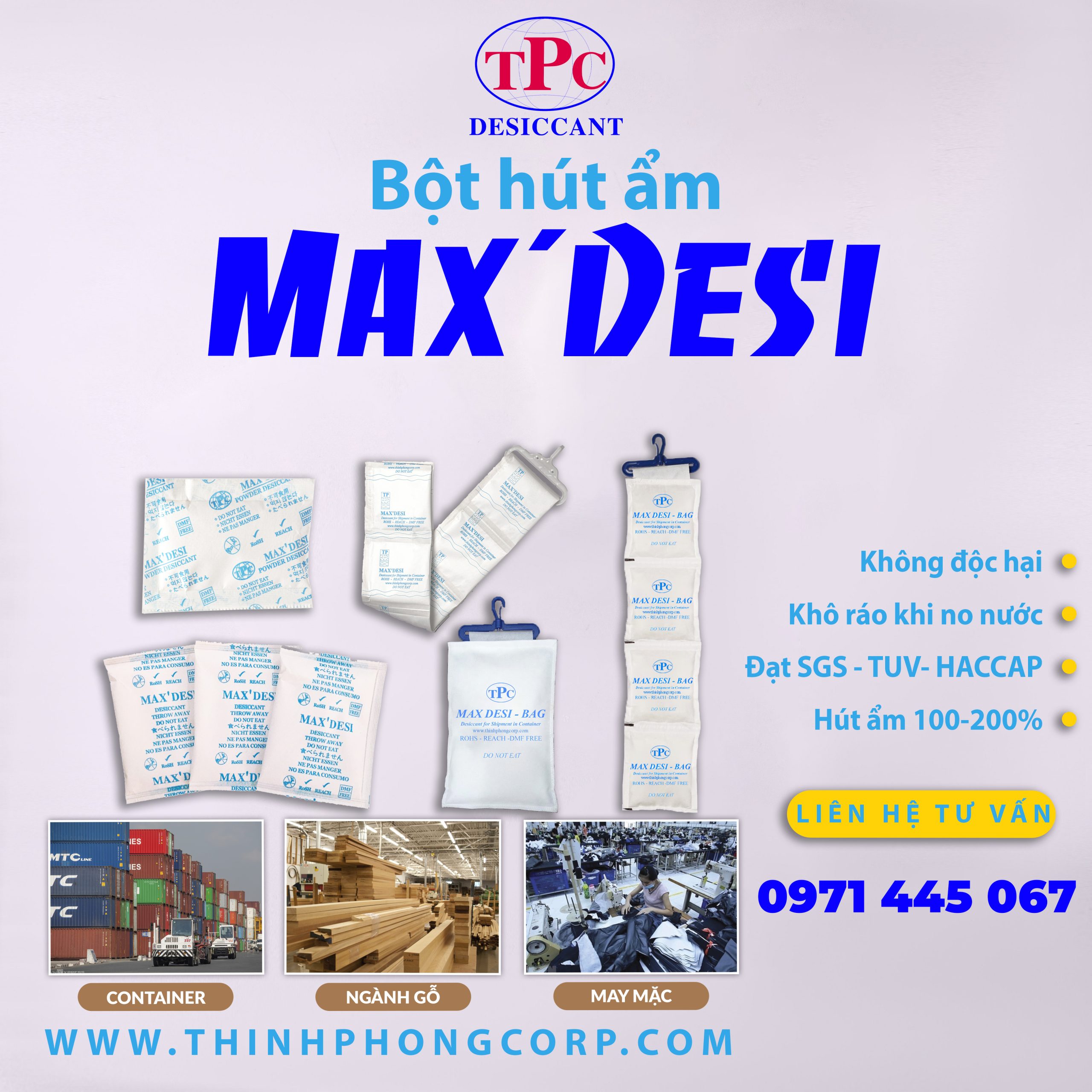 Bột Hút Ẩm Max Desi 5-10-20 gram giá bao nhiêu
