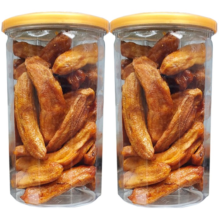 Đựng chuối sấy trong hộp kín