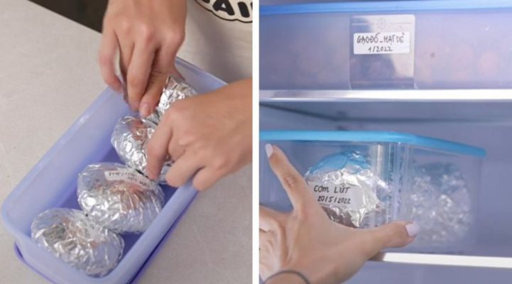 Cách bảo quản cơm gạo lứt bằng giấy bạc hiệu quả