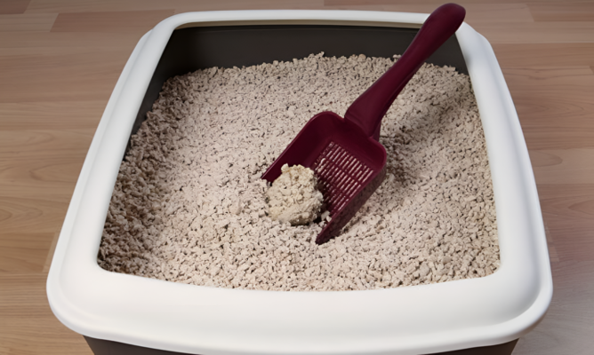 Dùng cát vệ sinh cho mèo