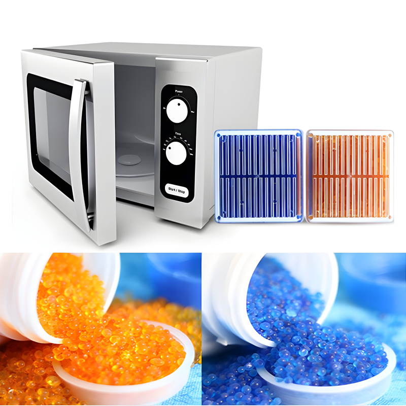 Sấy khô hạt hút ẩm bằng lò vi sóng