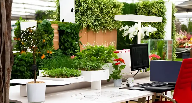 Trang trí thêm cây xanh tăng độ ẩm trong phòng