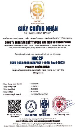 Chứng nhận chất lượng sản phẩm hút ẩm