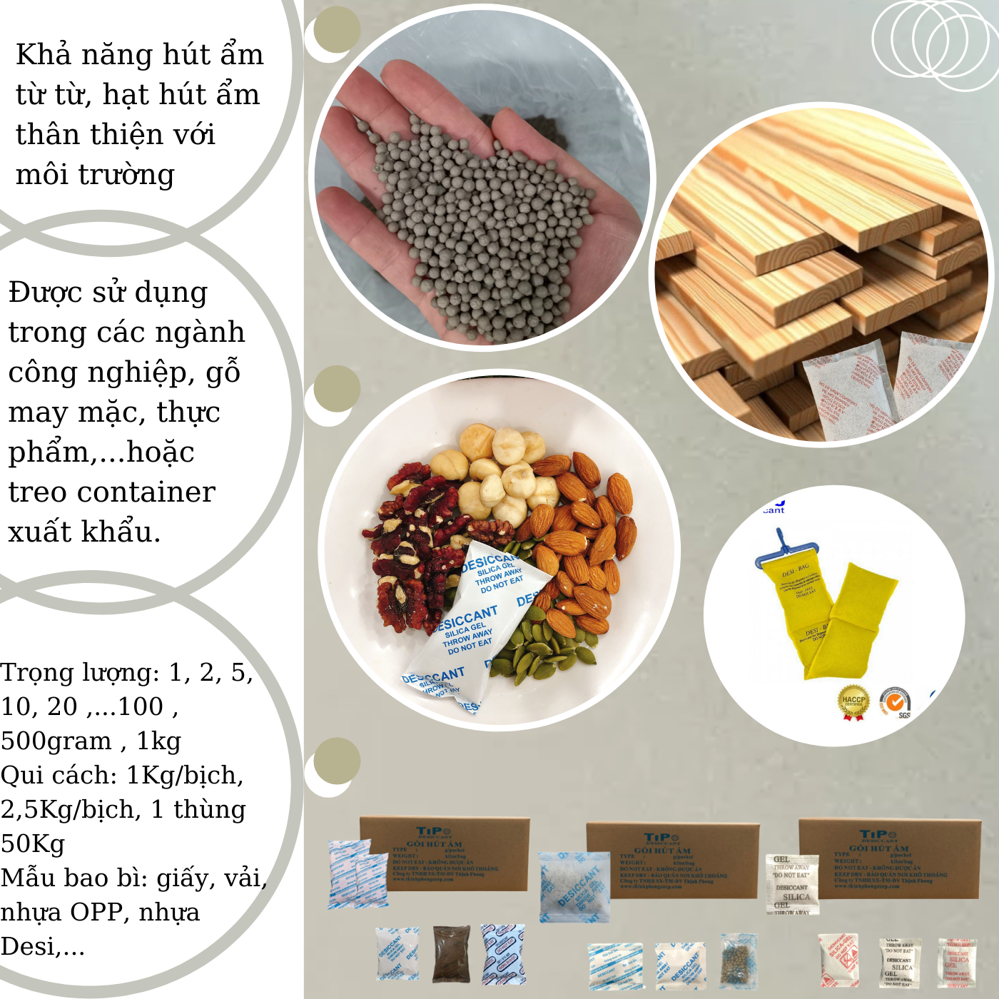 Ứng dụng hạt chống ẩm Clay 1kg