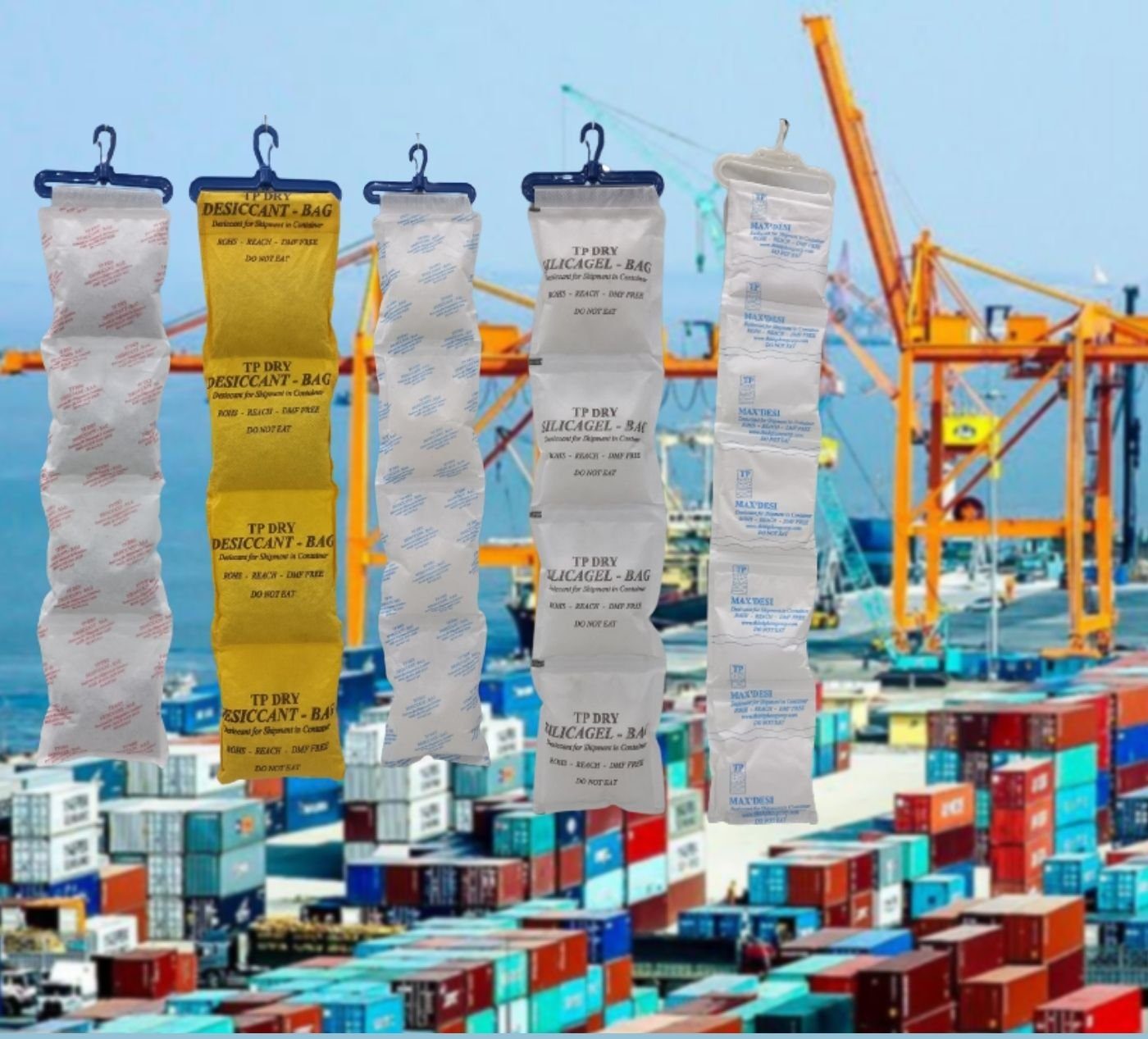 Cách sử dụng hạt hút ẩm treo container