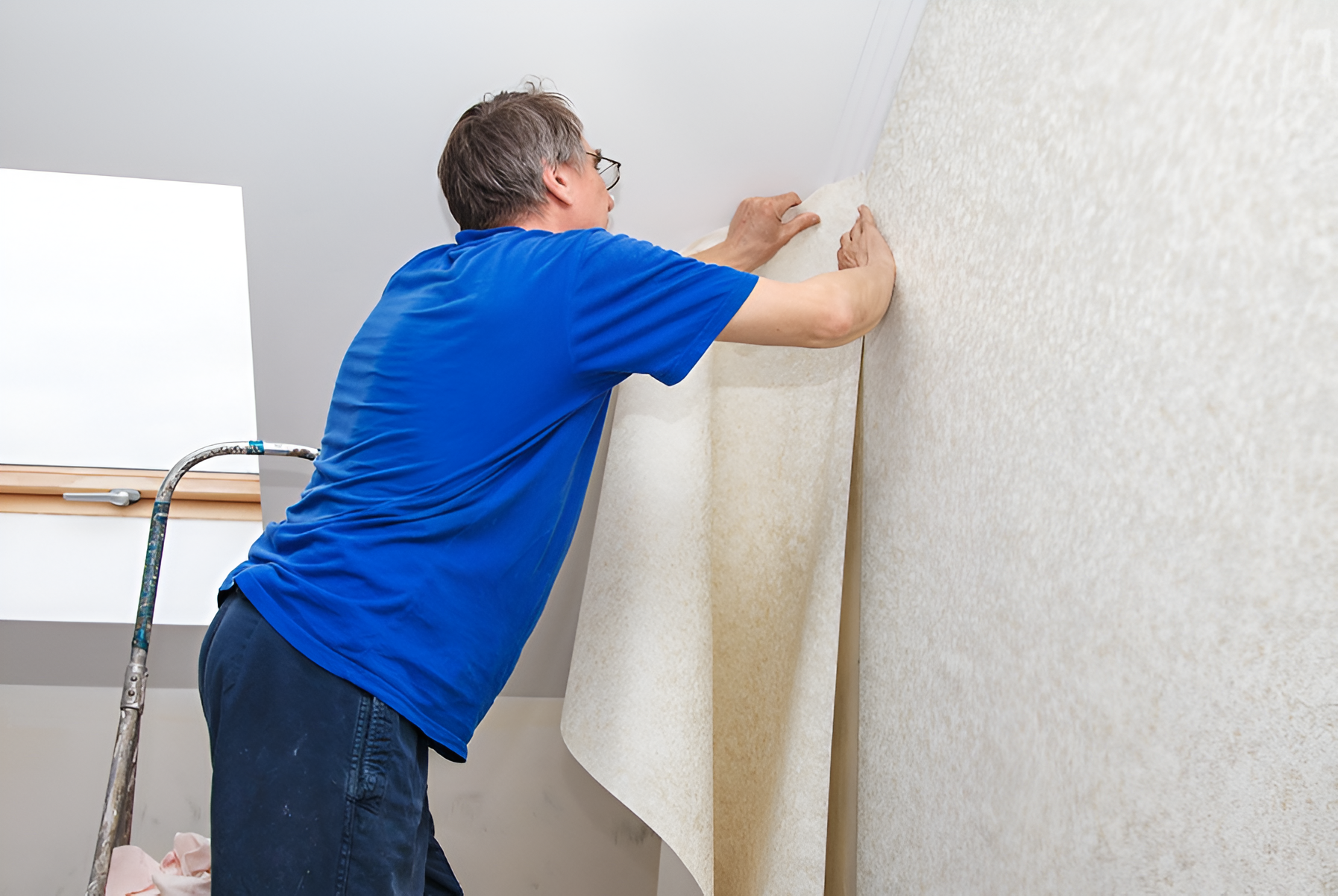 Dán giấy dán tường 2 lớp