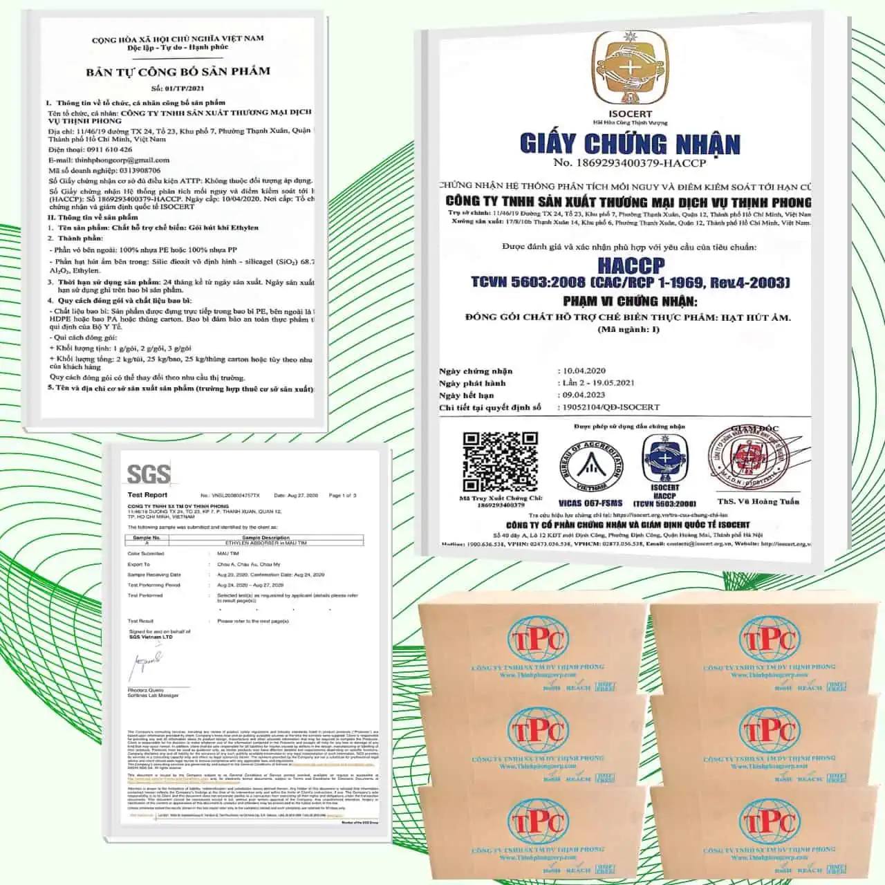 Thịnh Phong Corp - Nhà sản xuất phân phối gói chống ẩm chính hãng chất lượng hàng đầu Việt Nam