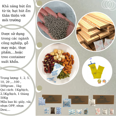 Dùng để chống ẩm cho rất nhiều sản phẩm trong đời sống, sản xuất