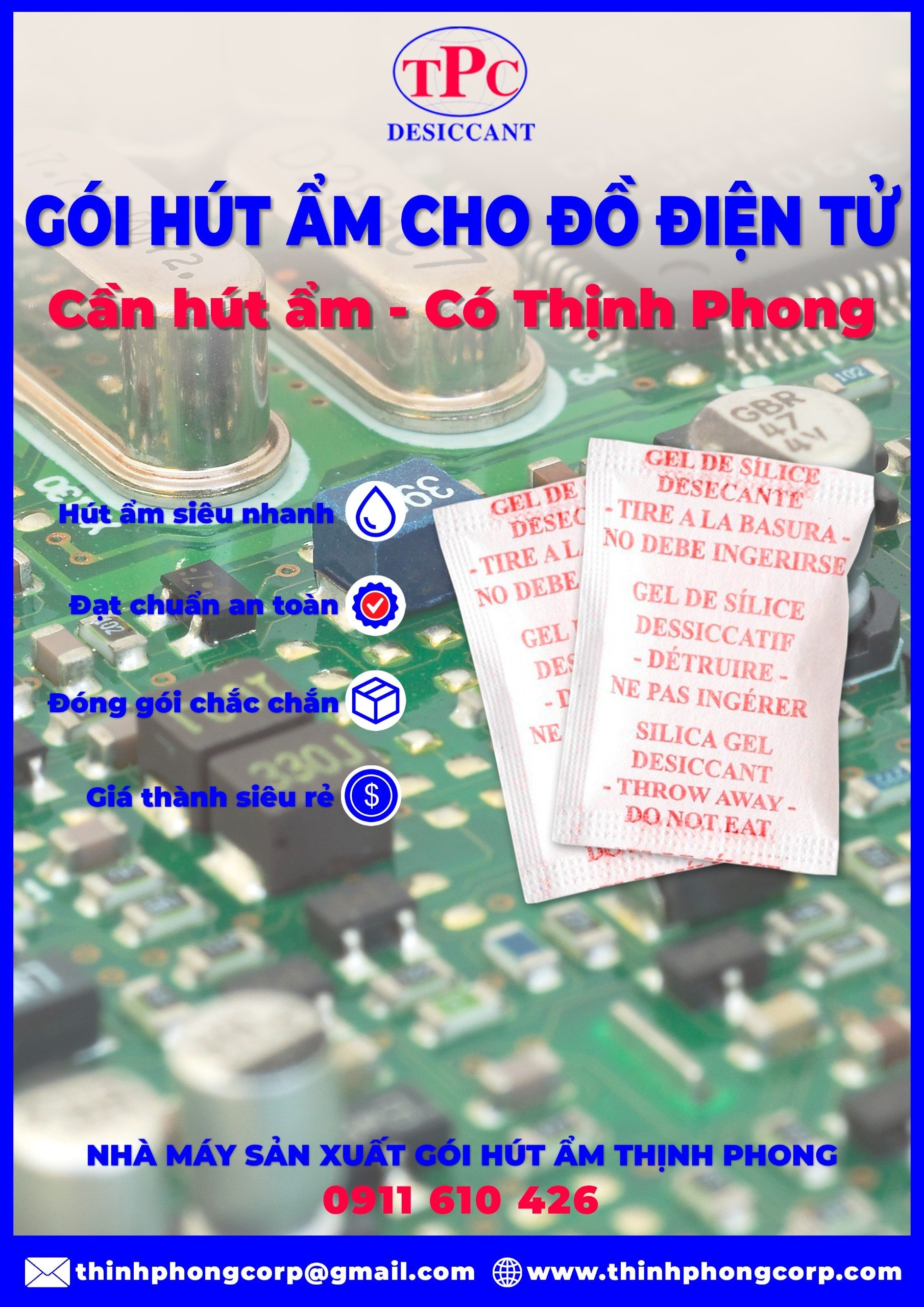 Ứng dụng gói chống ẩm Silica Gel 5gram