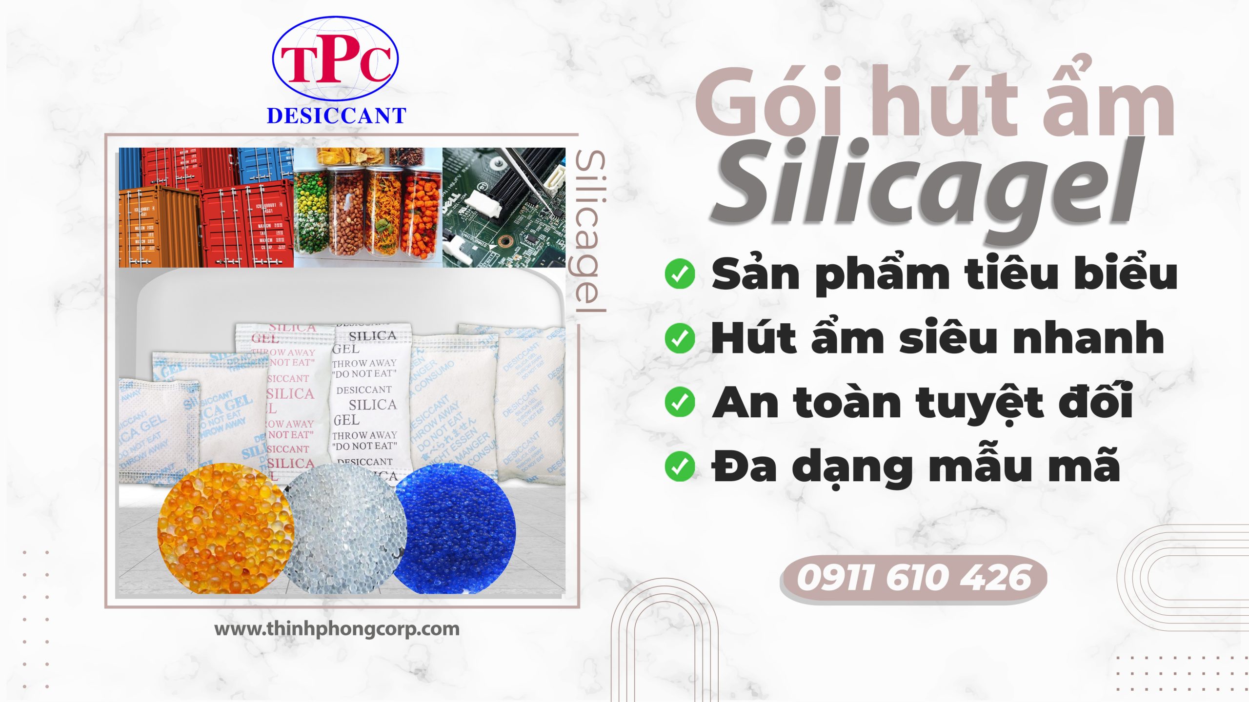 Ứng dụng hạt Hút Ẩm Silica Gel 1gram 