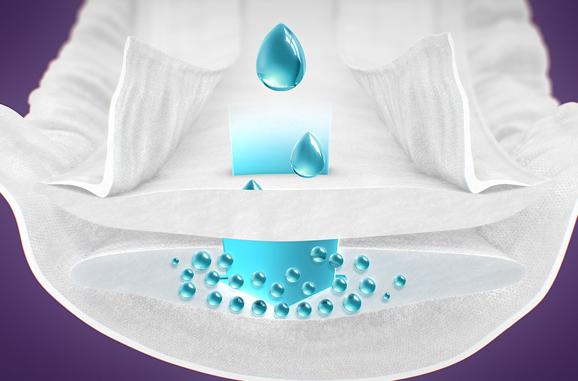 Cơ chế hoạt động hạt thấm hút trong bỉm, tả