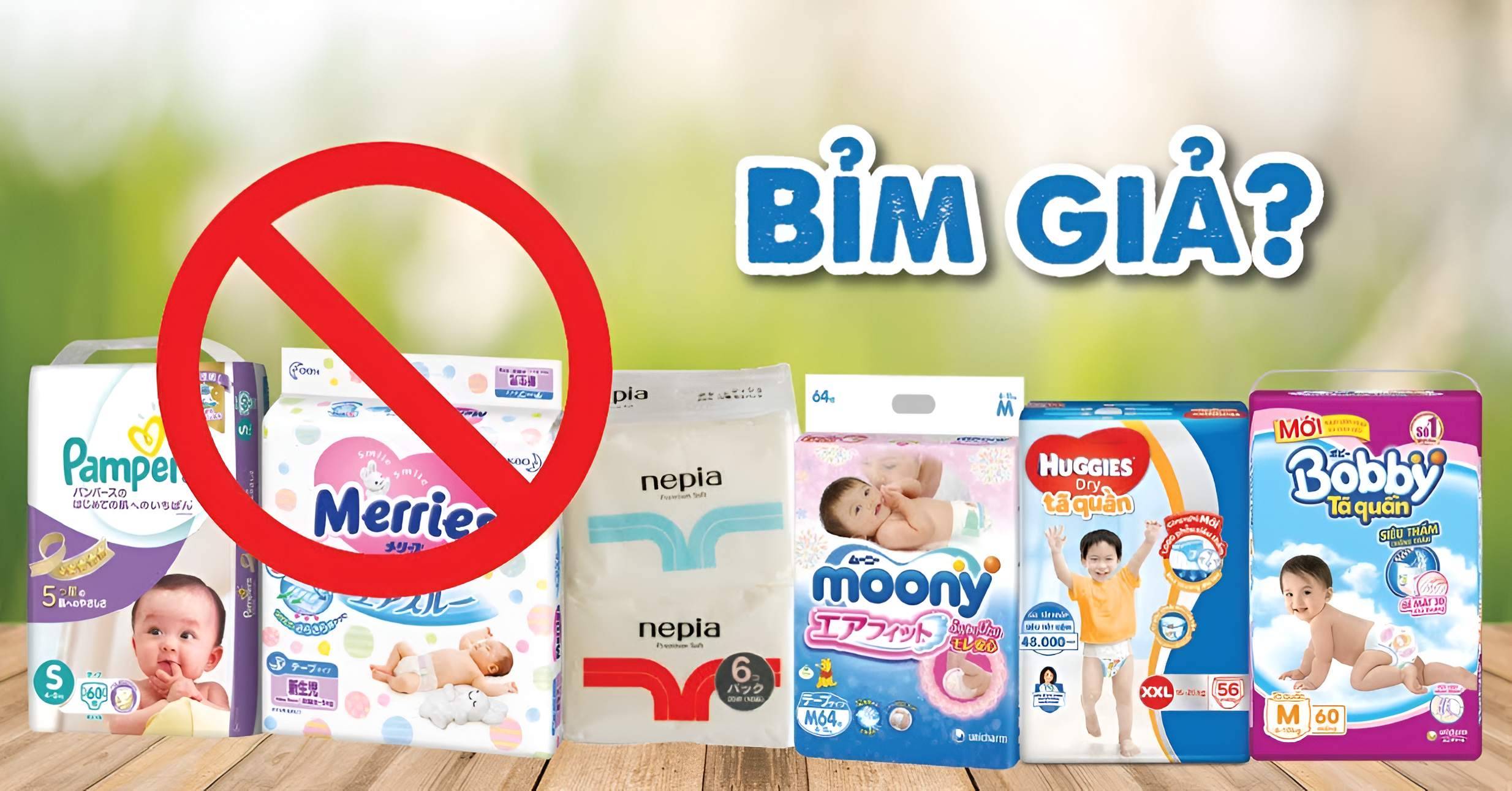 Cách phân biệt bỉm thật và giả cho khi mua cho bé