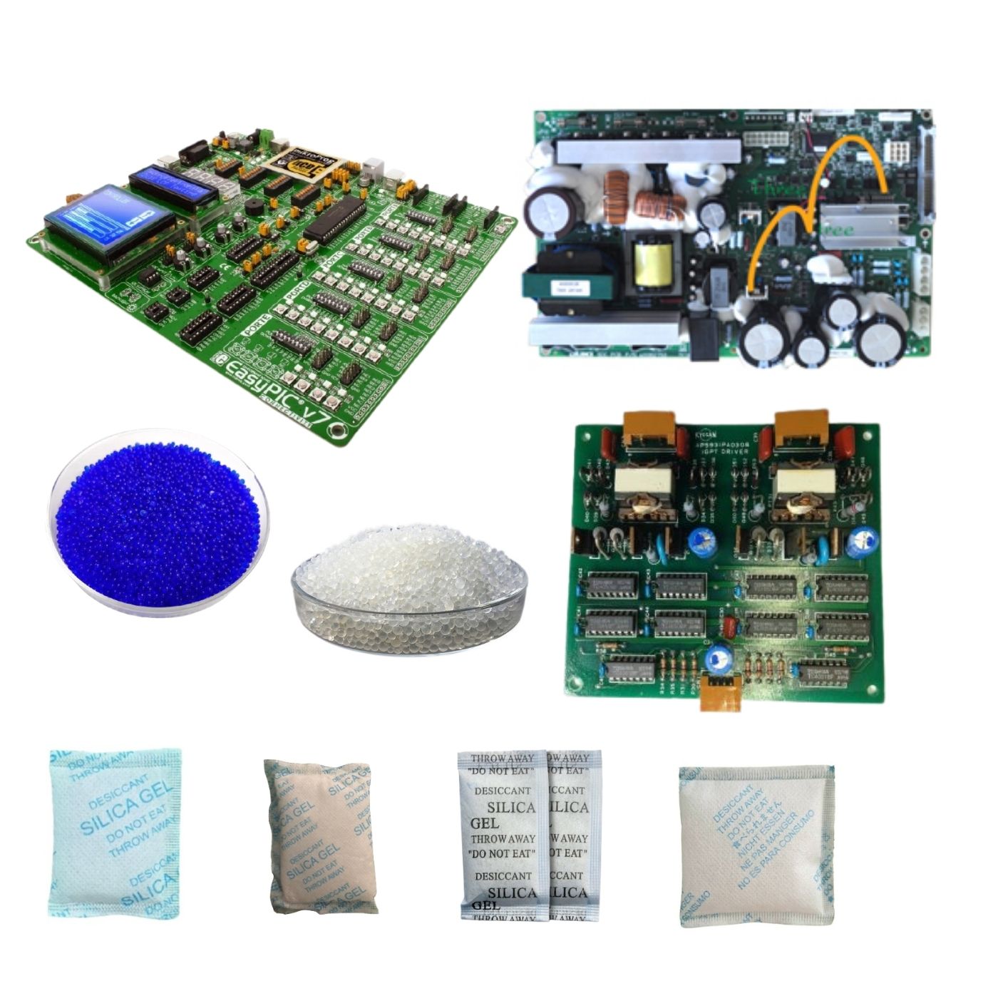 Ứng dụng của hạt hút ẩm màu xanh